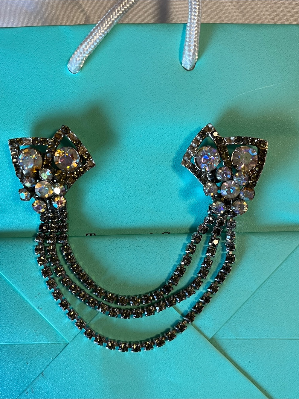 Vintage silver “ rhinestone” sweater Brooch
